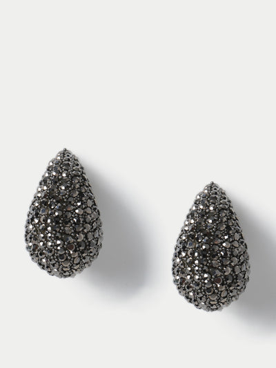 Marks & Spencer Gunmetal pave teardrop earrings at Collagerie