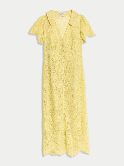 Marks & Spencer Lace button through midi tea dress with cotton at Collagerie