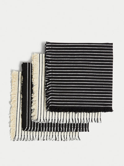 Marks & Spencer Pure cotton linear stitch napkins (set of 4) at Collagerie