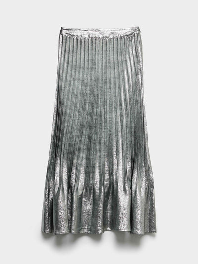 Marks & Spencer Metallic pleated midi skirt at Collagerie