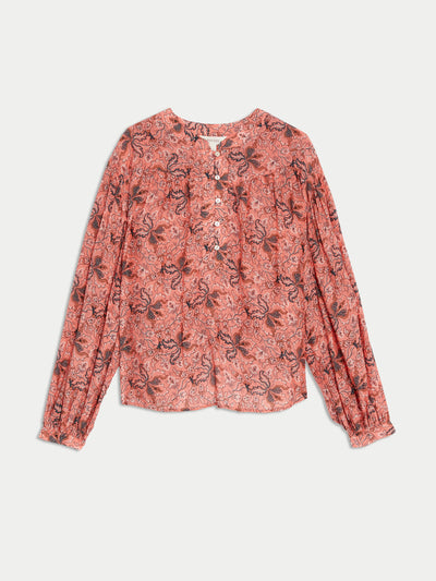 Per Una Modal rich printed notch neck blouse at Collagerie