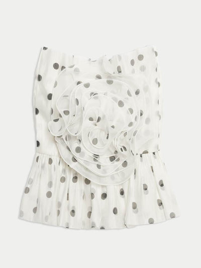 Marks & Spencer Organza spot print bardot top at Collagerie