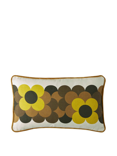 Orla Kiely Pure cotton retro flower stripe cushion at Collagerie