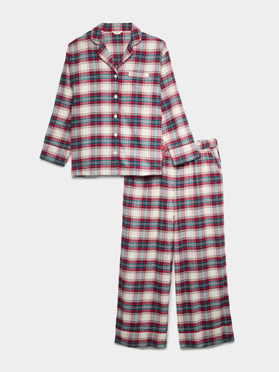 Marks & Spencer Pure cotton family christmas checked pyjama set at Collagerie