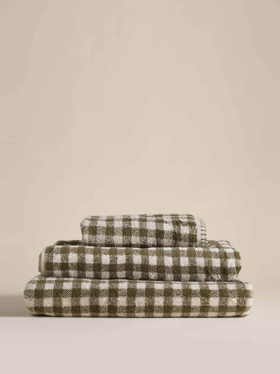 Marks & Spencer Pure cotton gingham embroidered towel at Collagerie