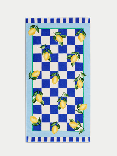 Marks & Spencer Pure cotton lemon print beach towel at Collagerie