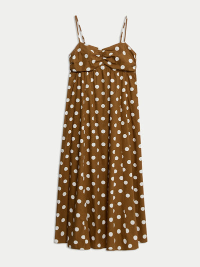 Marks & Spencer Pure cotton polka dot midaxi cami dress at Collagerie