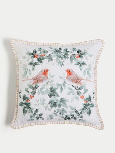 Marks & Spencer Pure cotton robin cushion at Collagerie