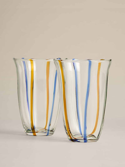 Marks & Spencer Colour stripe hi ball glasses (set of 2) at Collagerie