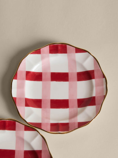 Marks & Spencer Retro scallop check side plates (set of 2) at Collagerie