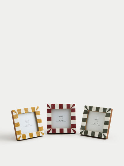 Marks & Spencer Checked photo frames (set of 3) at Collagerie