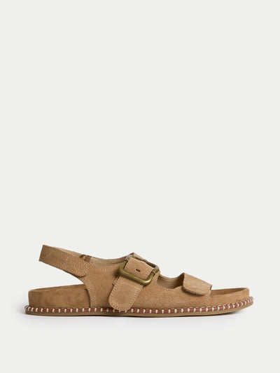 Marks & Spencer Suede buckle footbed sandals at Collagerie