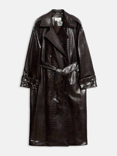 Marks & Spencer Textured belted longline trench coat at Collagerie