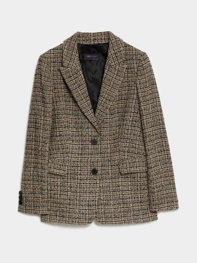 Marks & Spencer Tweed relaxed checked blazer at Collagerie