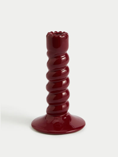 Marks & Spencer Twisted ceramic dinner candle holder at Collagerie