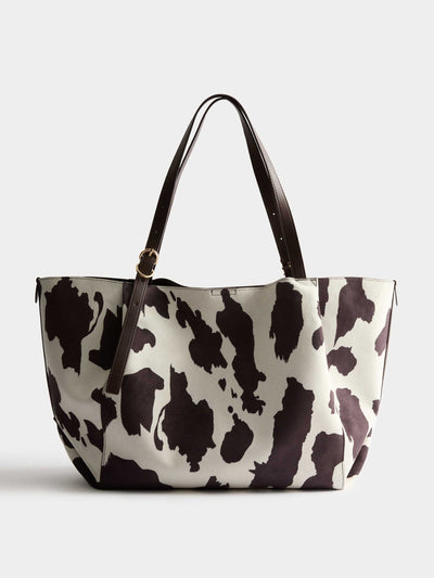 Marks & Spencer Suedette animal print slouchy tote bag at Collagerie