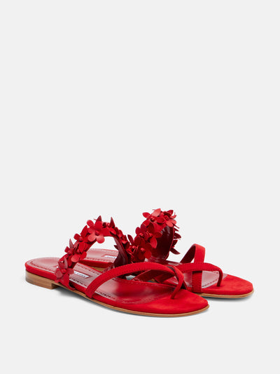 Manolo Blahnik Fiosa leather sandals at Collagerie