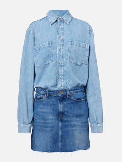 7 For All Mankind Denim minidress at Collagerie