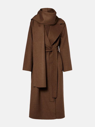 'S Max Mara Curoe virgin wool wrap coat at Collagerie