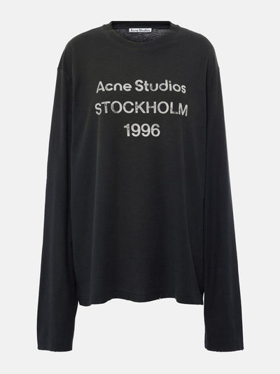 Acne Studios Logo cotton-blend top at Collagerie