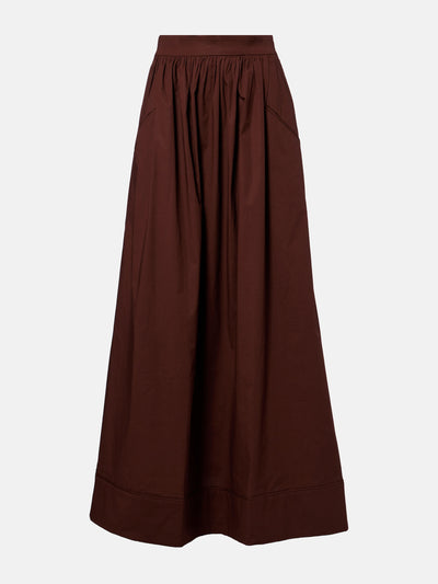 Adriana Degreas Pleated cotton maxi skirt at Collagerie