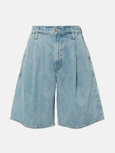 Agolde Ellis mid-rise denim Bermuda shorts at Collagerie