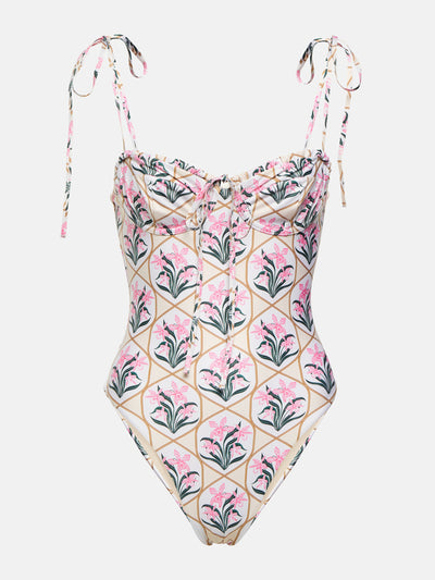 Agua By Agua Bendita Flower print swimsuit at Collagerie