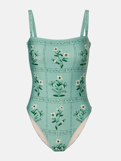 Agua By Agua Bendita Durazno Ceiba floral swimsuit at Collagerie