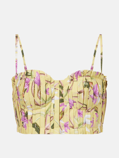 Agua By Agua Bendita Morgina floral cotton bustier at Collagerie