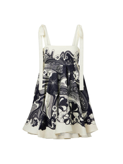 Alémais Mickey floral linen mini dress at Collagerie