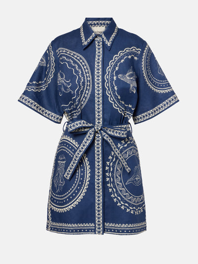 Alémais Oceane linen minidress at Collagerie