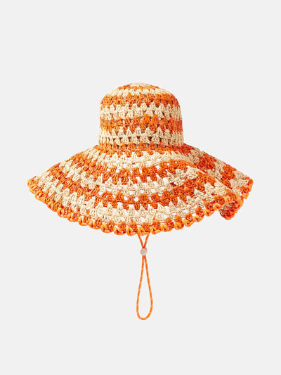 Alémais Flame raffia sun hat at Collagerie