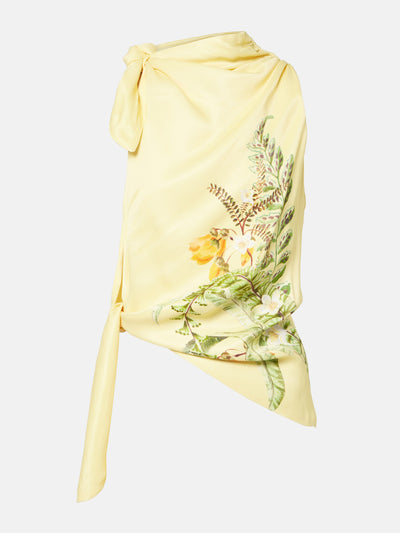 Alémais Sol printed tie-neck top at Collagerie