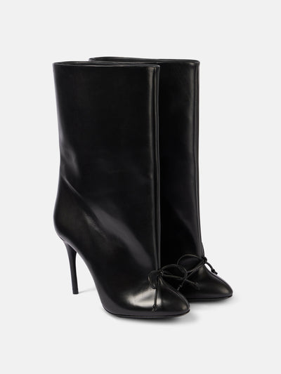 Alaïa 90 bow-detail leather ankle boots at Collagerie