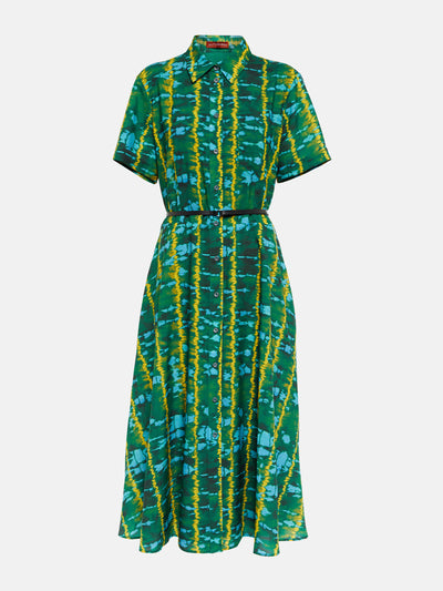 Altuzarra Green printed shirt dress at Collagerie