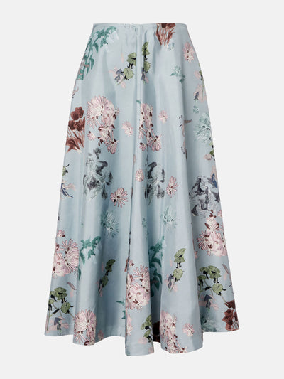 Altuzarra Varda floral silk midi skirt at Collagerie