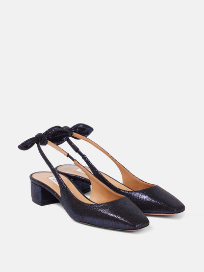 Aquazzura Very Bow 35 slingback pumps at Collagerie