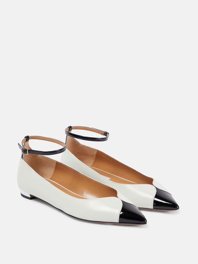 Aquazzura Pinot patent leather ballet flats at Collagerie