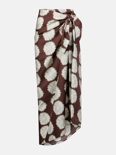 Asceno Printed silk beach cover-up at Collagerie