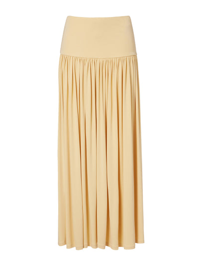 Aya Muse Gathered jersey maxi skirt at Collagerie