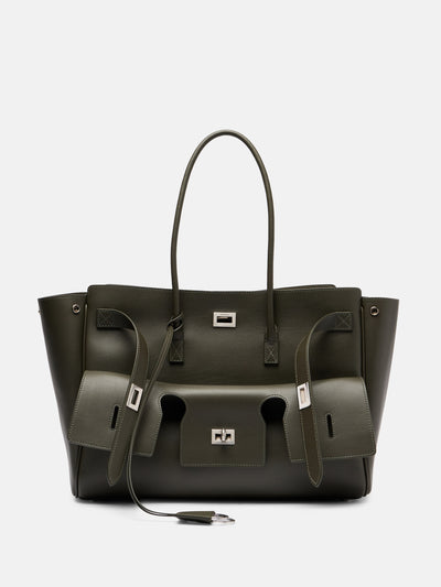 Balenciaga Bel Air Medium leather tote bag at Collagerie