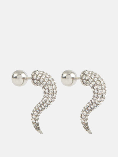 Balenciaga Silver horn earrings at Collagerie
