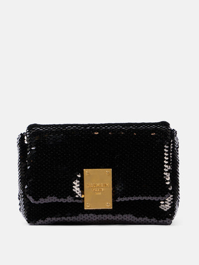 Balmain 1945 Soft sequined shoulder bag at Collagerie