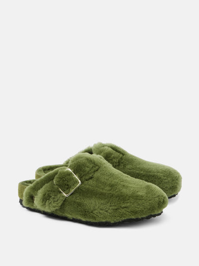 Birkenstock 1774 Boston shearling clogs at Collagerie