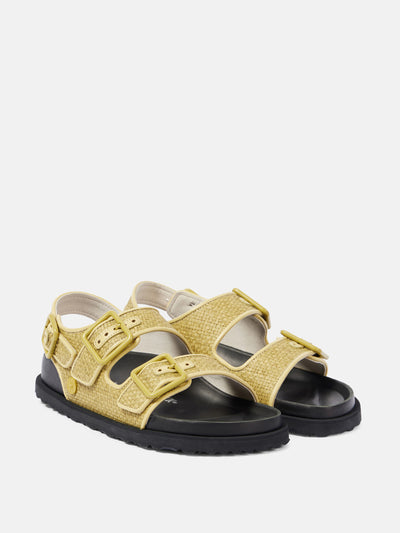 Birkenstock 1774 Milano Luxe raffia sandals at Collagerie