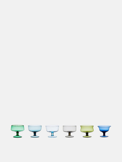 Bitossi Diseguale glass dessert bowls (set of 6) at Collagerie