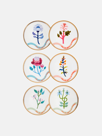Bitossi Flowers dessert plates (set of 6) at Collagerie