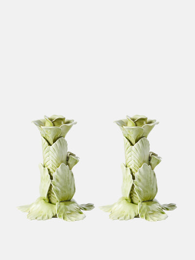 Bitossi Floral ceramic candleholders (set of 2) at Collagerie