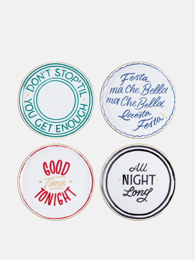 Bitossi The Club pizza plates (set of 4) at Collagerie