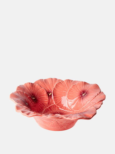 Bordallo Pinheiro Maria Flor earthenware salad bowl at Collagerie
